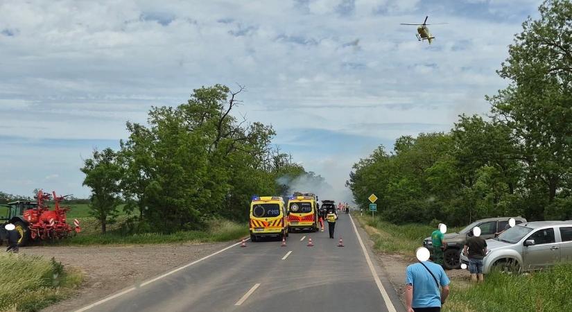 Súlyos baleset történt a 36-os főúton Szabolcsban! Mentőhelikoptert is riasztottak a helyszínre!
