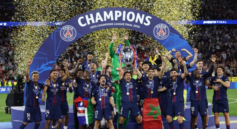 Videó: Így vette át a Puskás Arénában a BL-trófeát a PSG