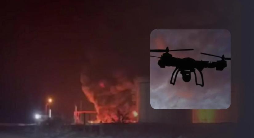 Dróntalálat ért egy szaratovi olajfinomítót, ahol tűz ütött ki