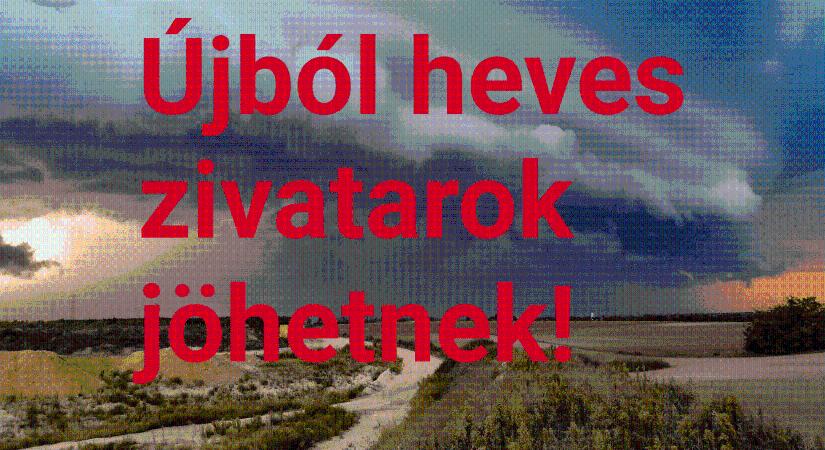 Nyugaton heves zivatarok jöhetnek!