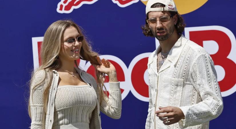 Szétszedték a rajongók a feleségével érkező Szoboszlai Dominikot a Duna-parton