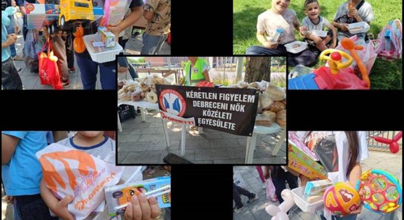‘A mi gyerekeink is itt élnek, sokuk nem is tudja, mit jelent a Gyereknap’ – Ételosztás és gyermeknap pizzaparty Debrecenben