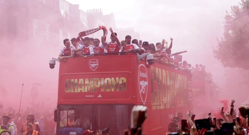 Premier League: Félmillió ember ünnepelte Londonban az Arsenalt