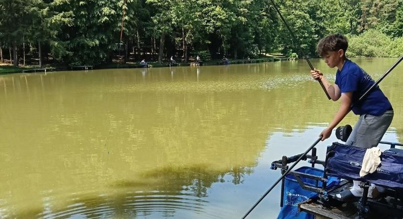 Nagyot alakítottak a halakkal a legfiatalabb horgászok a Tókaji-tónál