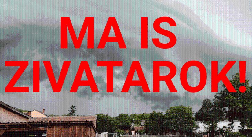 Ma is zivatarok, akár intenzív zivatarok!