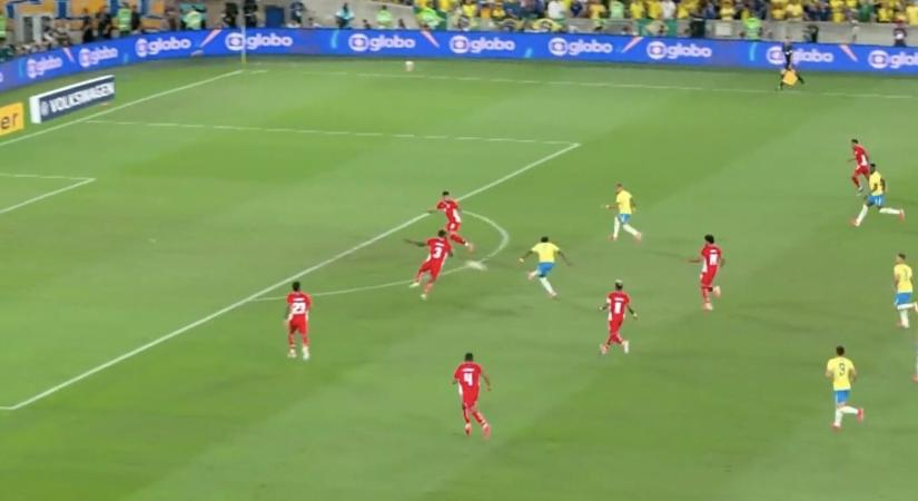 Vinícius Júnior akkora gólt lőtt a brazil válogatottban, hogy majdnem összedőlt a kapu – Videó