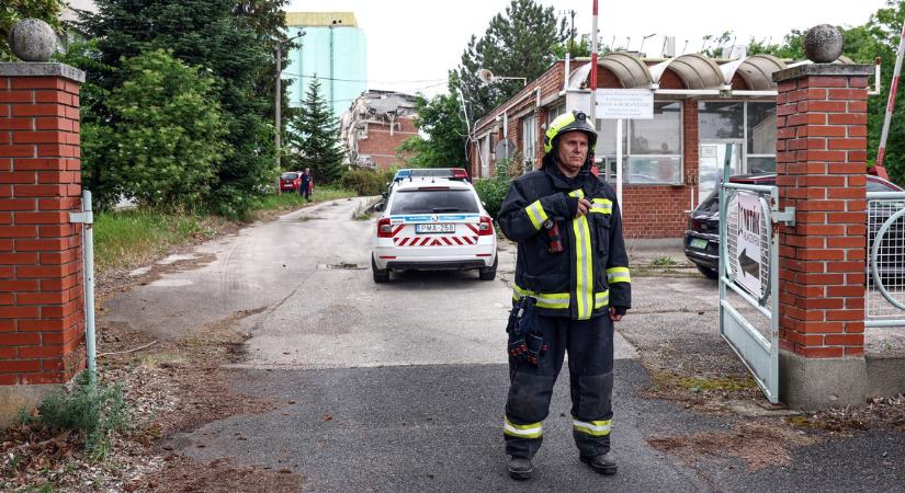 Fotókon a székesfehérvári házomlás helyszíne