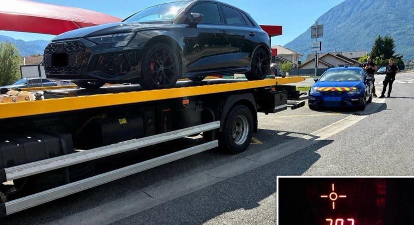 Elképesztő száguldás: majdnem 300-zal repesztett az Audi, de a büntetéstől biztosan leesik a sofőr álla