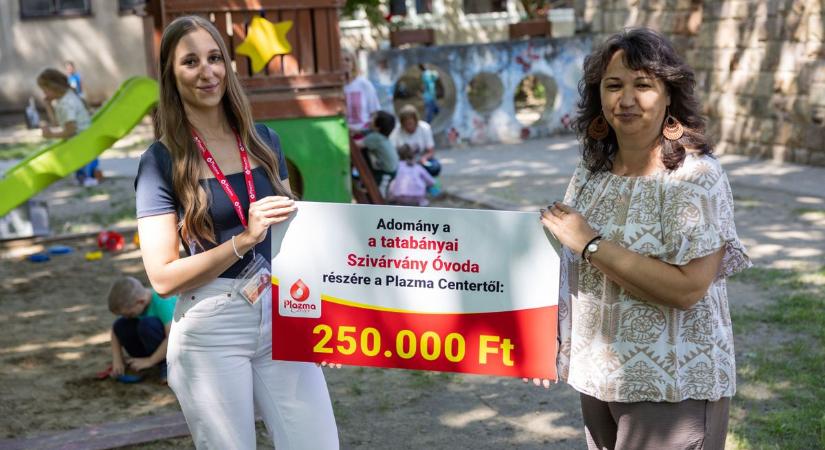 Az SNI-s gyermekeket is támogató tatabányai ovi jelentős adománnyal gazdagodott