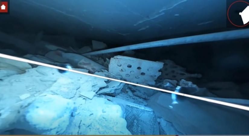 „Látom, látom magát!” – drámai videót tettek közzé a kutató-mentők az összedőlt négyemeletes alatt rekedt férfi megtalálásáról