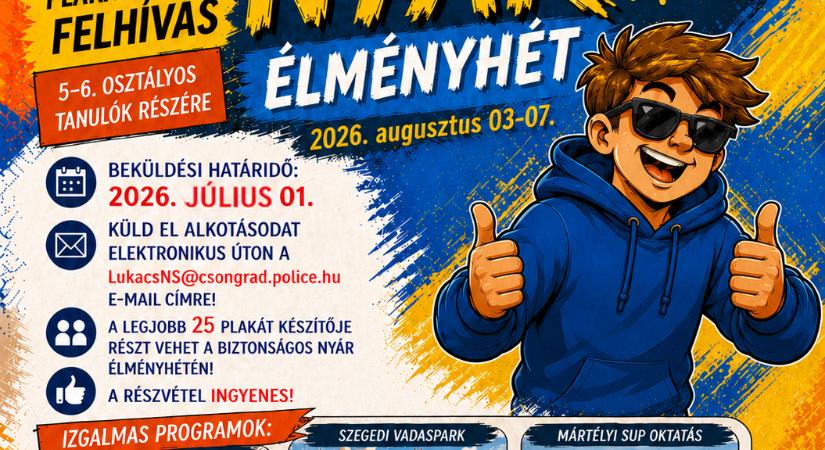 Még jelentkezhetnek a diákok a nyári táborra bejuttató plakátpályázatra
