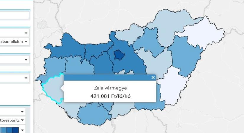 Hol mennyit keresnek? Az eddigi legrészletesebb adatsor sem kedvező Zalára nézve