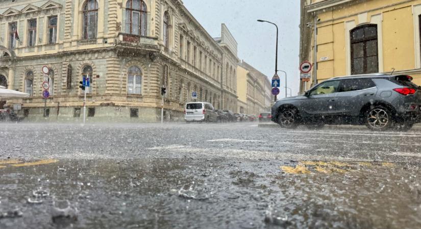 Brutális mennyiségű eső zúdult Nagykanizsára az elmúlt percekben – beszámolónk a zalai monszunról (galéria, videó)