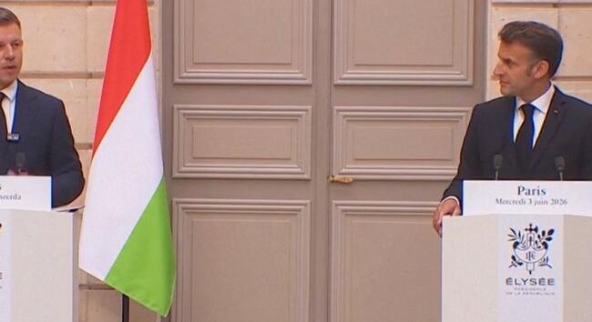 Magyar Péter Párizsban: közös magyar és francia érdekekről egyeztetett Emmanuel Macronnal