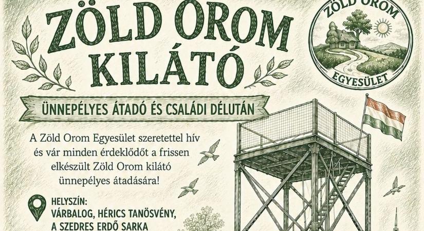 Családi piknikkel avatják fel a Zöld Orom Kilátót