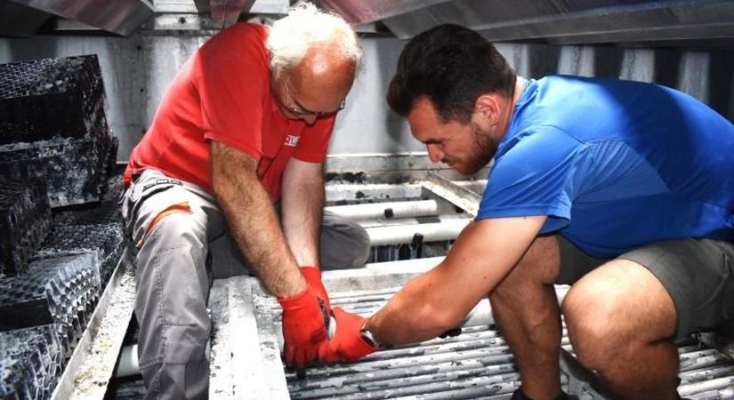 Versenyt futnak az idővel: javítják a veszprémi kórház központi hűtését (galéria)