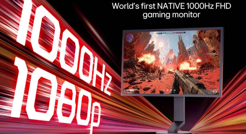 A világ első 1000 hertzes Full HD gamer monitorát csinálta meg az LG