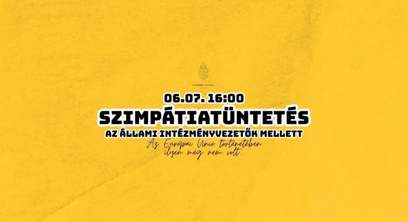„Ne féljetek!” – szimpátiatüntetést hirdettek az állami intézményvezetők mellett