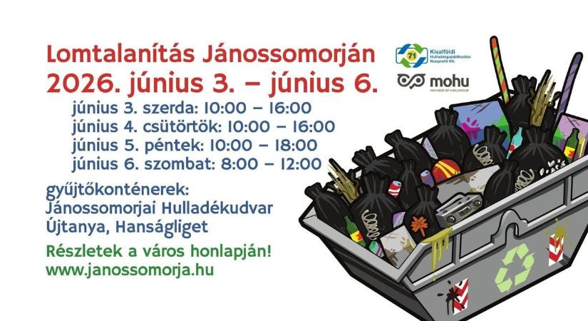Lomtalanítás Jánossomorján: négy nap, három helyszín