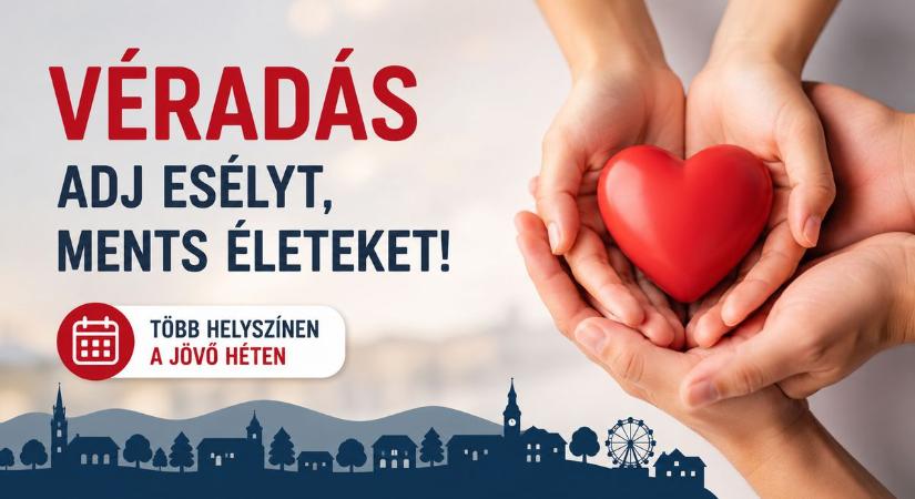 Vérre van szükség: több veszprémi településen is várják a donorokat jövő héten