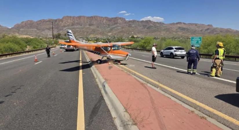 Centiken múlt: kisrepülő zuhant az arizonai autópályára