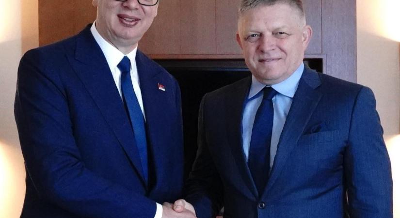 Fico Vučić szerb elnökkel tárgyalt az EU–Nyugat-Balkán csúcstalálkozó előtt