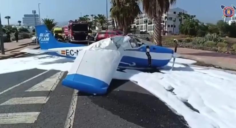 Útkereszteződésbe csapódott egy kisrepülő Tenerifén