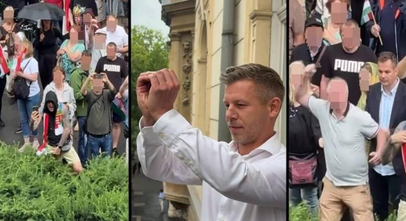 ‘…ui.: a hazaáruló egy szó…’ – Bede Zsolt, Németh Balázs és Toroczkai László nagykoalíció, cirka ezer fős ‘tömeg’ tüntetett Magyar Péter ellen