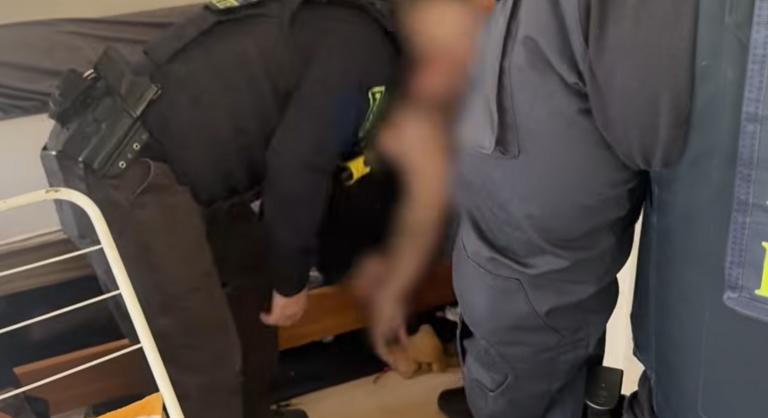 Lecsaptak a kommandósok Budapesten, valakit az ágyneműtartóból szedtek elő