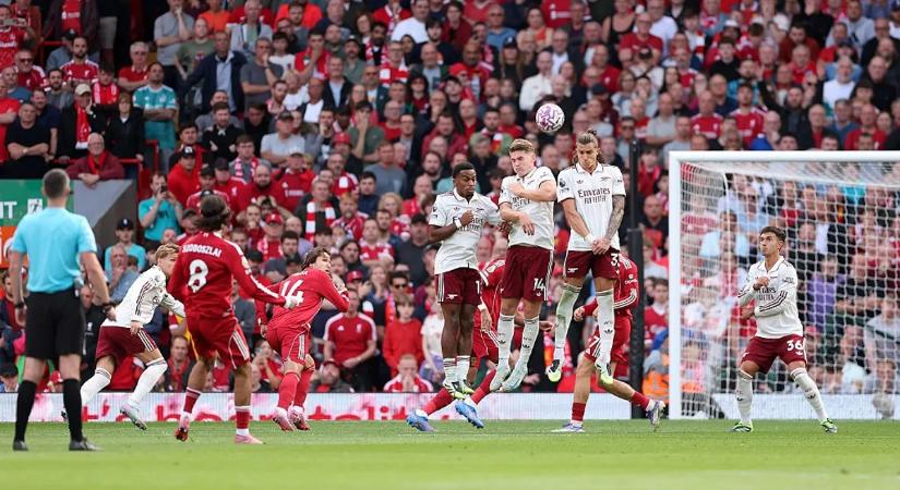 Premier League: Szoboszlaié az idény legszebb gólja a Liverpoolnál