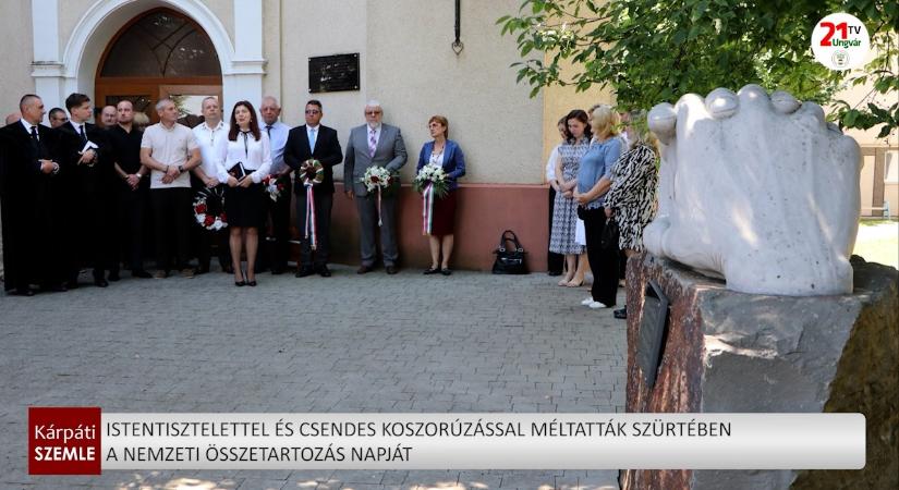 Istentisztelettel és csendes koszorúzással méltatták Szürtében a Nemzeti Összetartozás napját (videó)