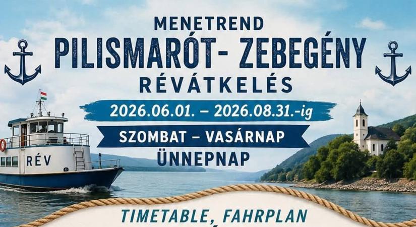 Idén nyáron is jár a Pilismarót–Zebegény rév