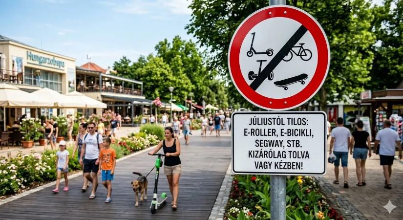 Radikális szigorítás jön: kitiltják az e-rollereket a népszerű magyar üdülővárosból
