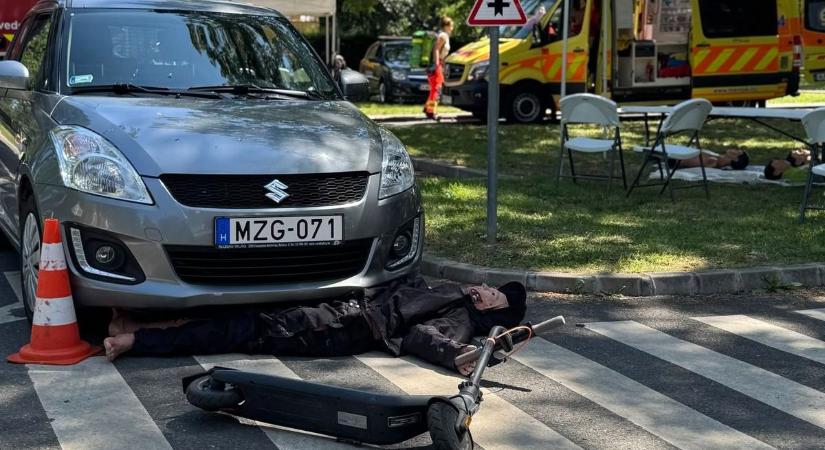 Elektromos rolleres baleset: egyből reagálni kellett az eset után Szombathelyen