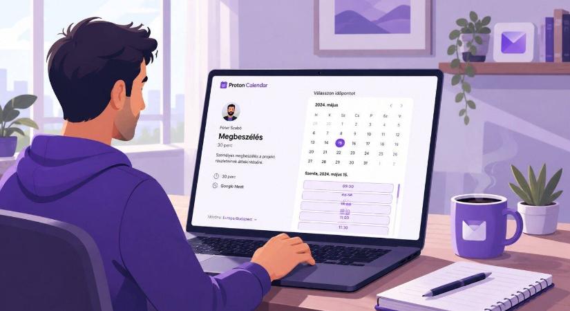 Időpontfoglaló funkció a Proton Calendarban (booking oldalak)