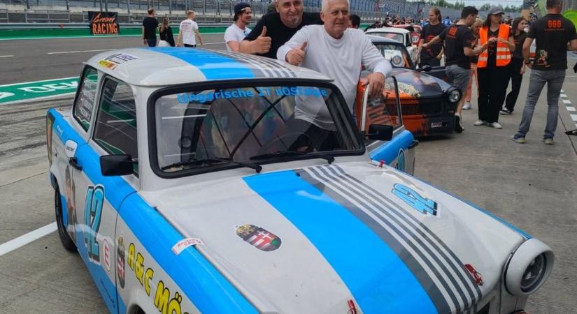Százas átlagtempóval száguldott a tápi Trabant Németországban - fotók