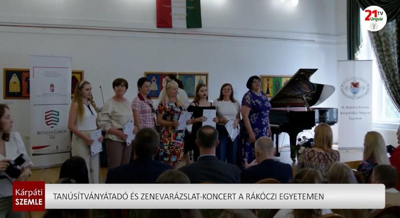 Tanúsítványátadó és ZeneVarázslat-koncert a Rákóczi egyetemen (videó)
