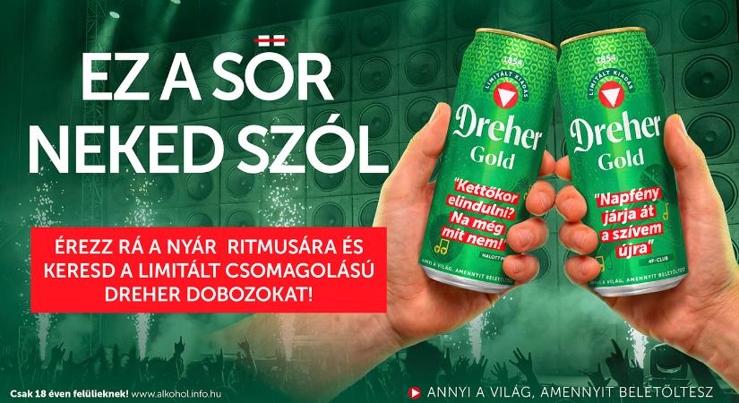 Generációk közös nyári dallamai kerülnek a Dreher Gold dobozaira