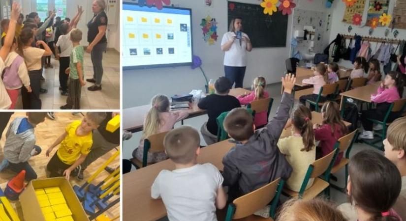 Biztonságos közlekedésre tanították a harkai diákokat