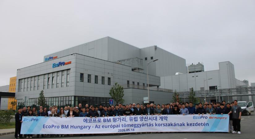 Megkezdődött a tömeggyártás az EcoPro BM Hungary Zrt. debreceni akkumulátoripari üzemében