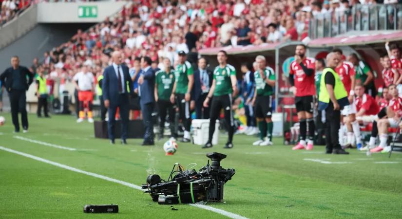Videón a magyar-kazah meccsen történt baleset