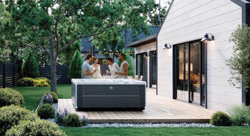 Jakuzzi elhelyezése mesterfokon, hogy emelje a kert fényét