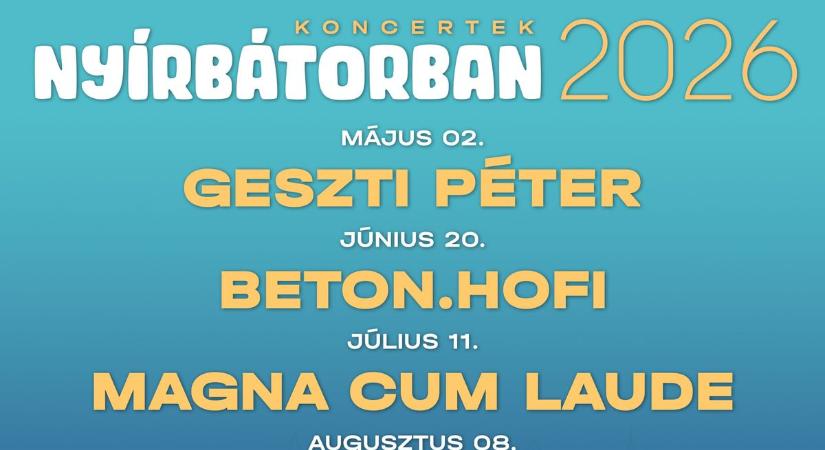 Koncertek Nyírbátorban 2026