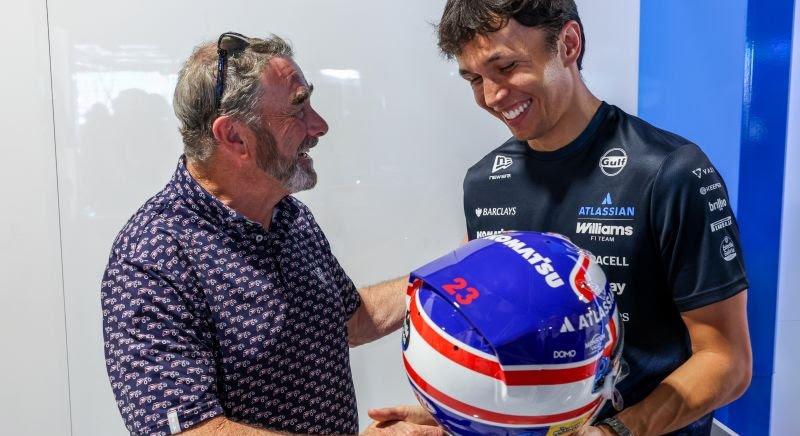 Albon megelőzi Mansellt és különleges sisakkal készül a hétvégére