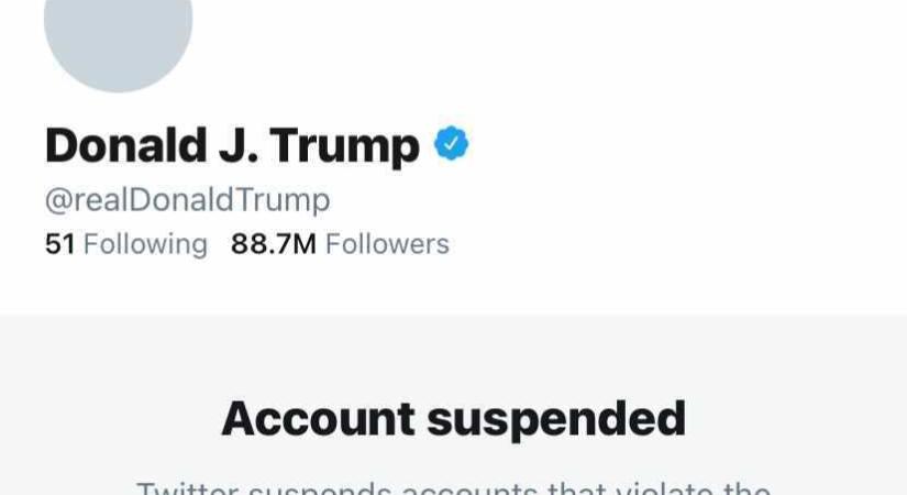 A Twitter véglegesen eltiltotta Donald Trumpot
