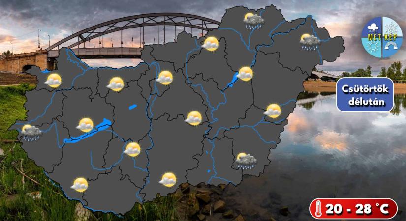 Szeles lesz az idő, helyenként záporeső is előfordulhat