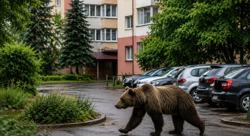 Medve tévedt egy marosvásárhelyi utcába – kilövési parancsot adtak ki