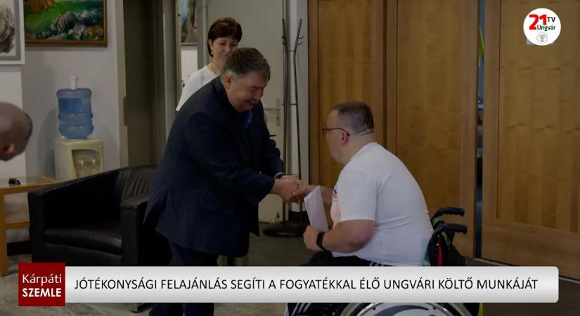 Jótékonysági felajánlás segíti a fogyatékkal élő ungvári költő munkáját (videó)
