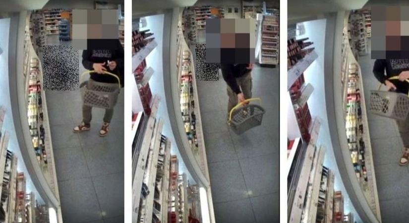 A soproni rendőrök is parfümtolvajt keresnek, itt a kamerafelvétel