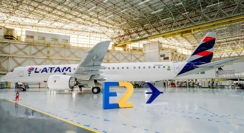 Íme a LATAM első Embraer E195-E2 repülőgépe